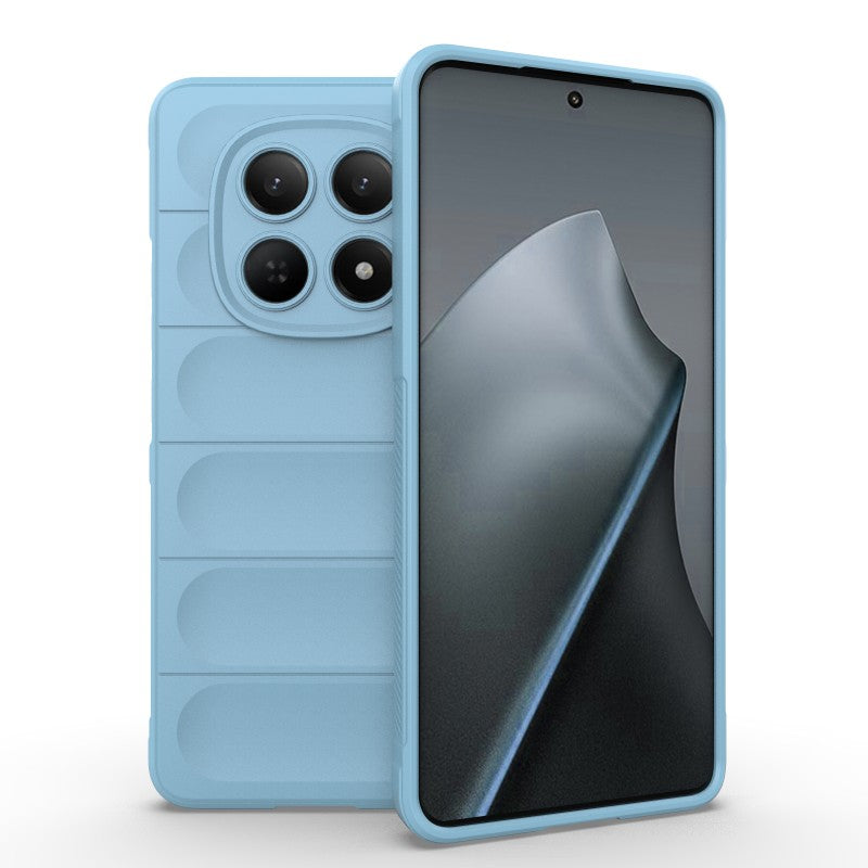 For Xiaomi Redmi Note 15 4G (Global) TPU Case WANLONFENG HD Series Anti Slip Phone Cover with Tempered Glass - Baby Blue