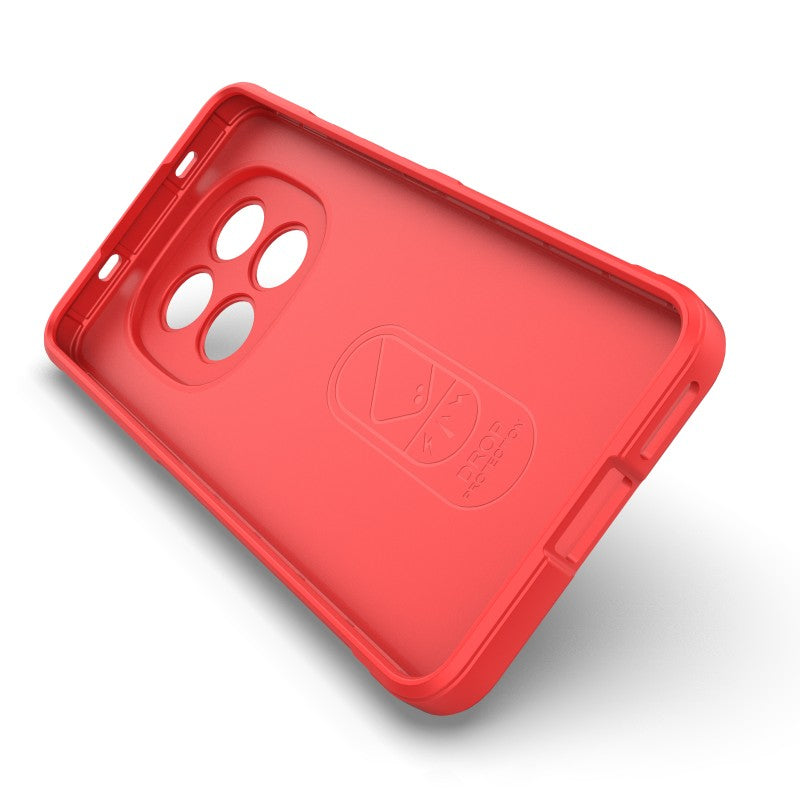 For Xiaomi Redmi Note 15 Pro 4G (Global) TPU Case WANLONFENG HD Series Anti Slip Phone Cover with Tempered Glass - Red