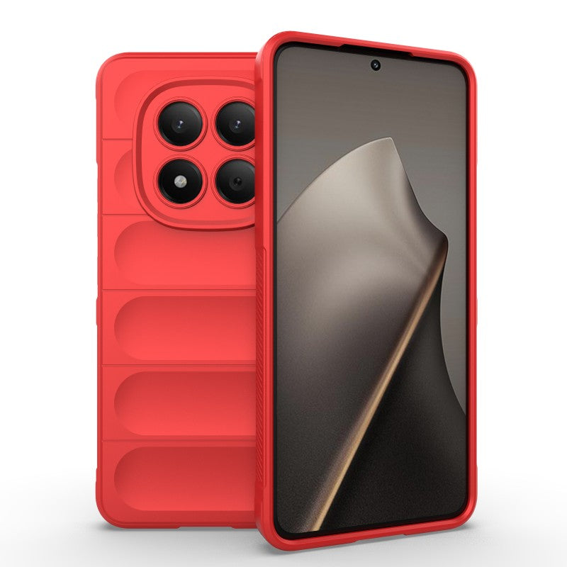 For Xiaomi Redmi Note 15 Pro 4G (Global) TPU Case WANLONFENG HD Series Anti Slip Phone Cover with Tempered Glass - Red