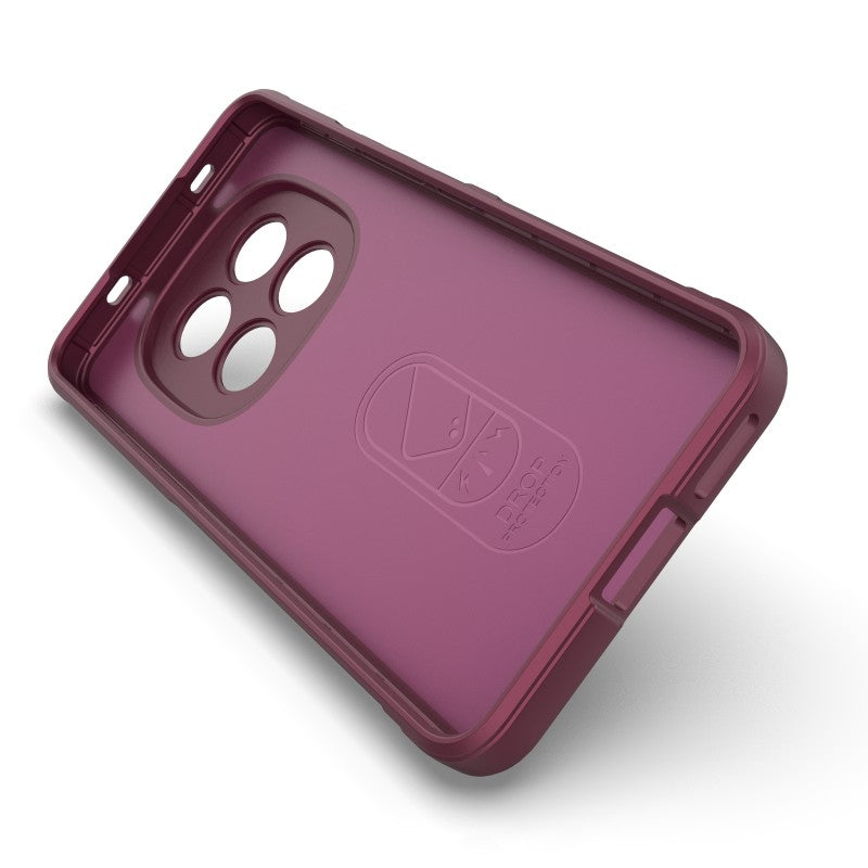 For Xiaomi Redmi Note 15 Pro 4G (Global) TPU Case WANLONFENG HD Series Anti Slip Phone Cover with Tempered Glass - Wine Red