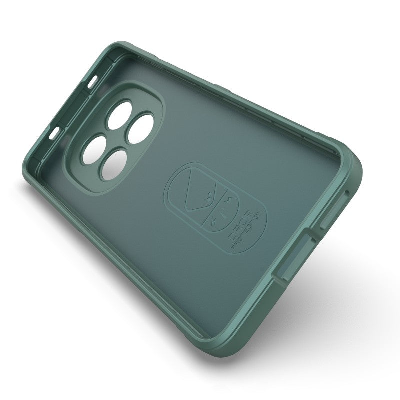 For Xiaomi Redmi Note 15 Pro 4G (Global) TPU Case WANLONFENG HD Series Anti Slip Phone Cover with Tempered Glass - Army Green