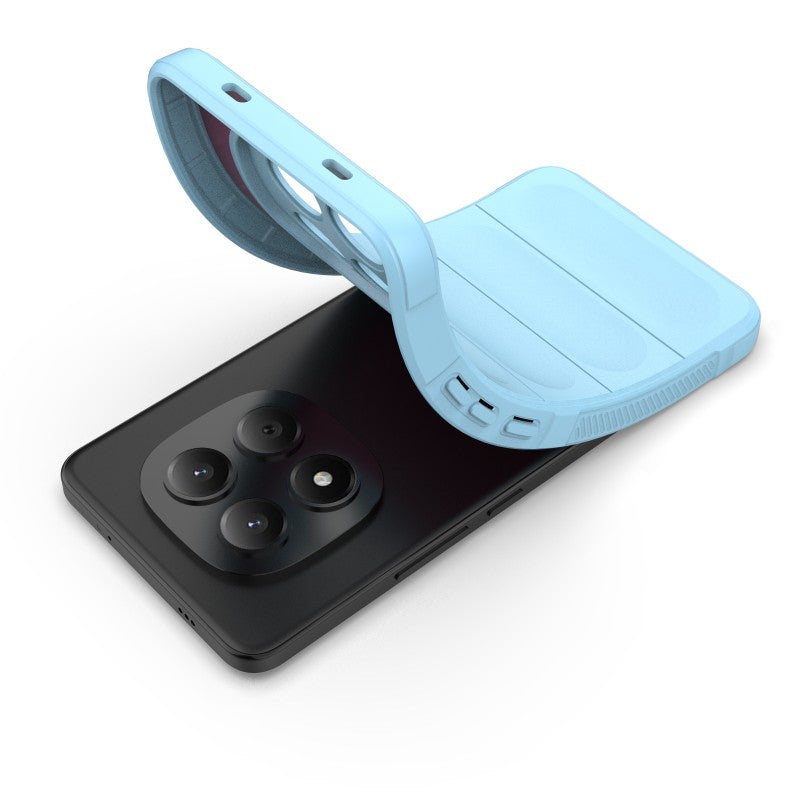 For Xiaomi Redmi Note 15 Pro 4G (Global) TPU Case WANLONFENG HD Series Anti Slip Phone Cover with Tempered Glass - Baby Blue