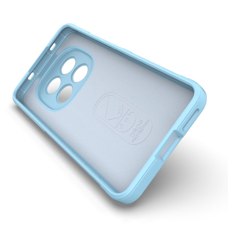 For Xiaomi Redmi Note 15 Pro 4G (Global) TPU Case WANLONFENG HD Series Anti Slip Phone Cover with Tempered Glass - Baby Blue