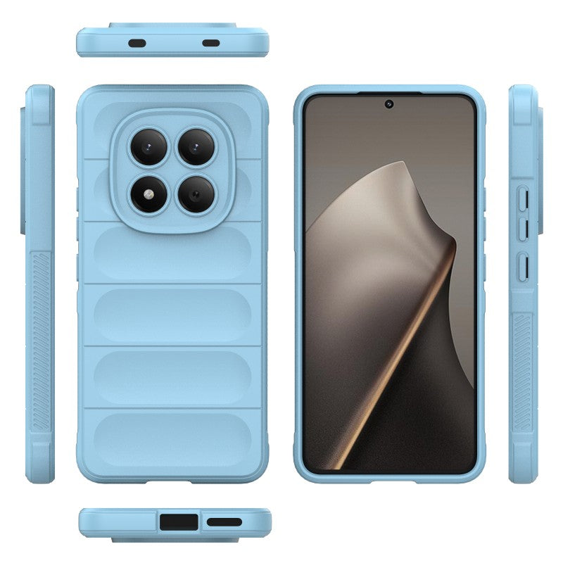 For Xiaomi Redmi Note 15 Pro 4G (Global) TPU Case WANLONFENG HD Series Anti Slip Phone Cover with Tempered Glass - Baby Blue