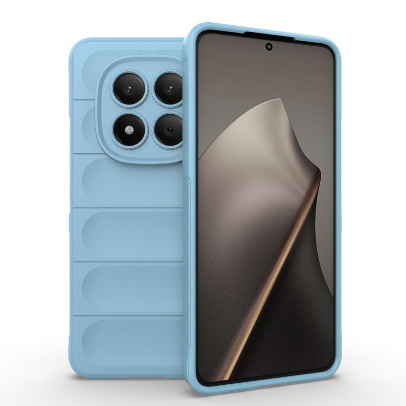 For Xiaomi Redmi Note 15 Pro 4G (Global) TPU Case WANLONFENG HD Series Anti Slip Phone Cover with Tempered Glass - Baby Blue