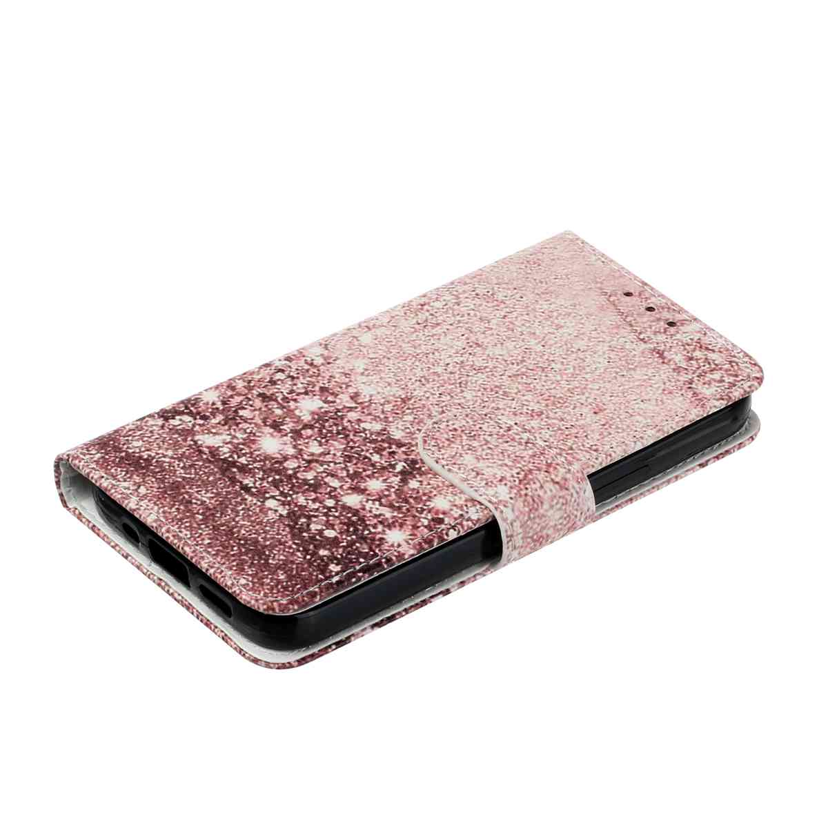 For Samsung Galaxy A57 5G Stand Case Marble Painted Folio Flip Leather Wallet Phone Cover - Rose Gold Marble