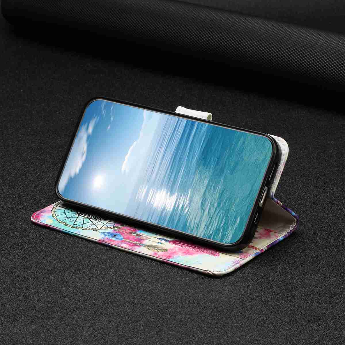 For Samsung Galaxy A57 5G Stand Case Marble Painted Folio Flip Leather Wallet Phone Cover - Dream Catcher