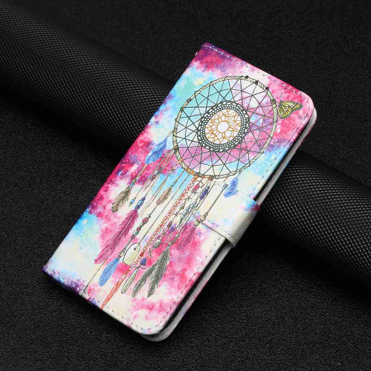 For Samsung Galaxy A57 5G Stand Case Marble Painted Folio Flip Leather Wallet Phone Cover - Dream Catcher