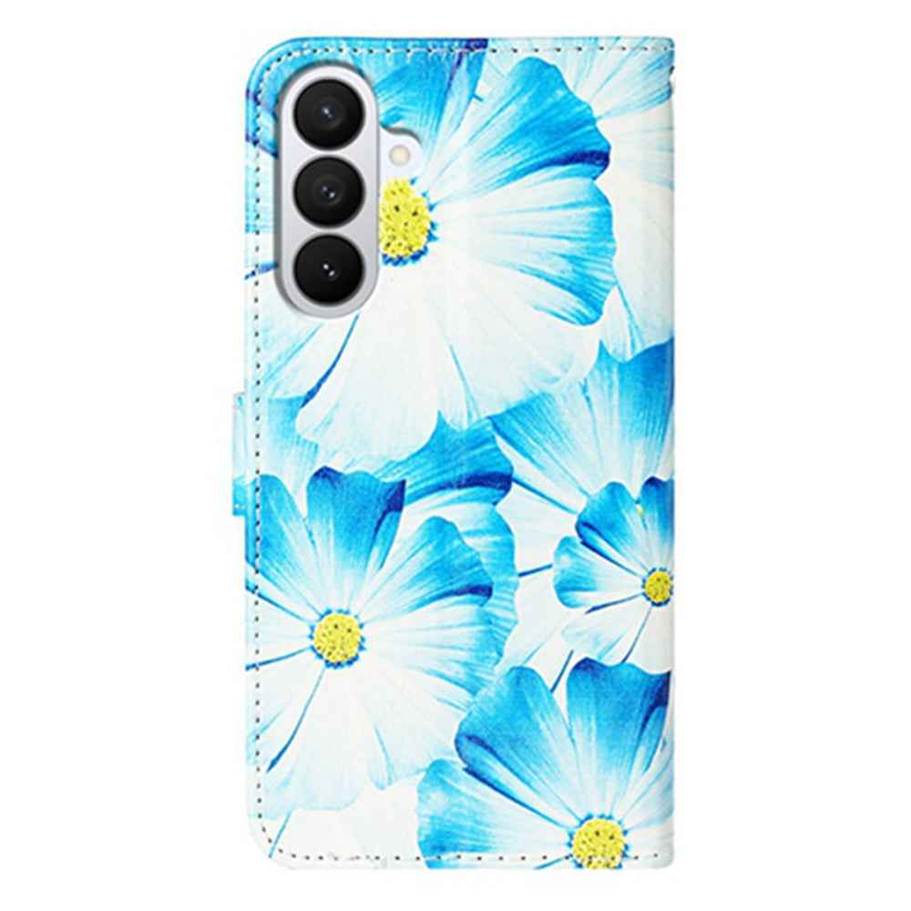 For Samsung Galaxy A57 5G Stand Case Marble Painted Folio Flip Leather Wallet Phone Cover - Orchid