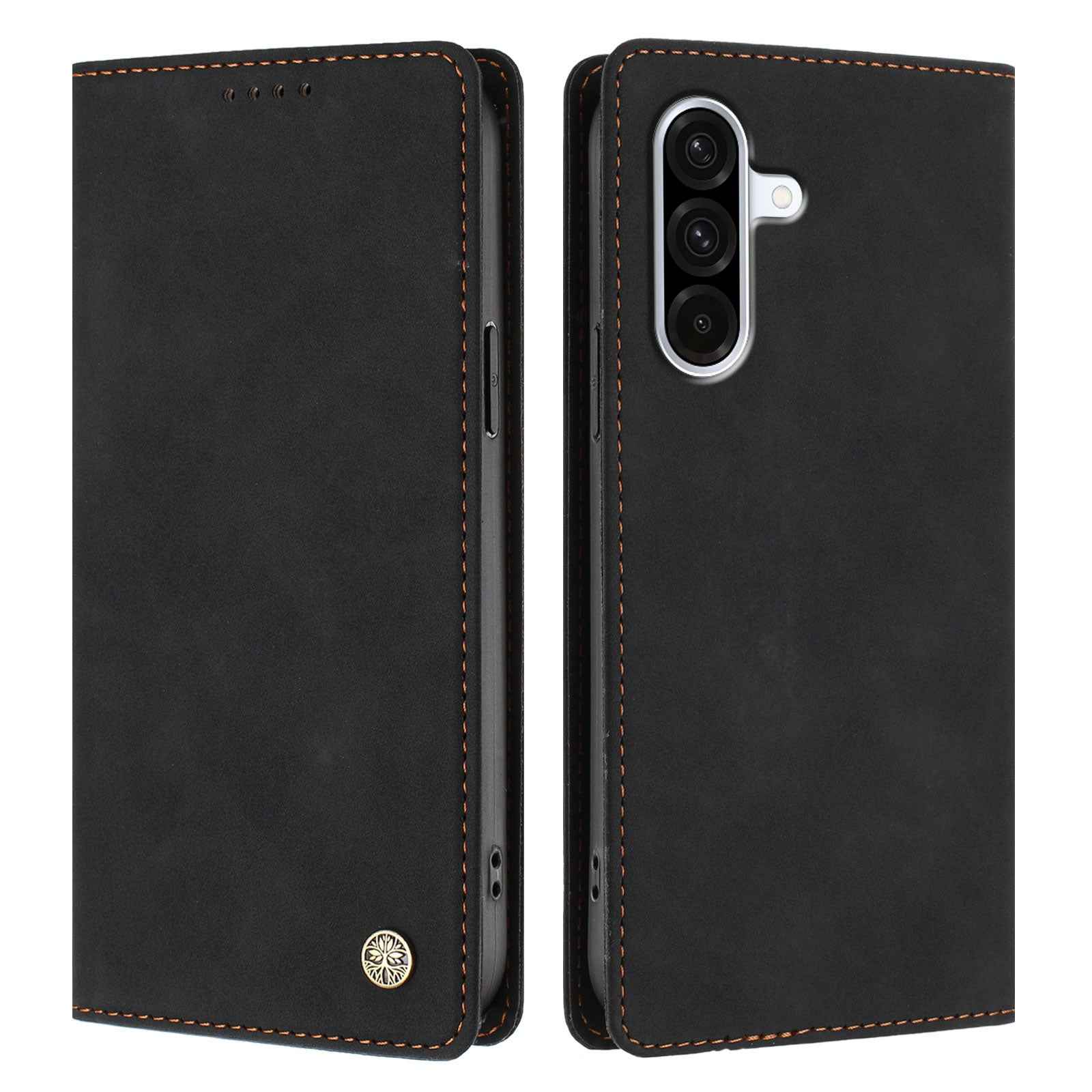 For Samsung Galaxy A57 5G Case HX RFID Blocking Wallet Stand Leather Flip Phone Cover - Black