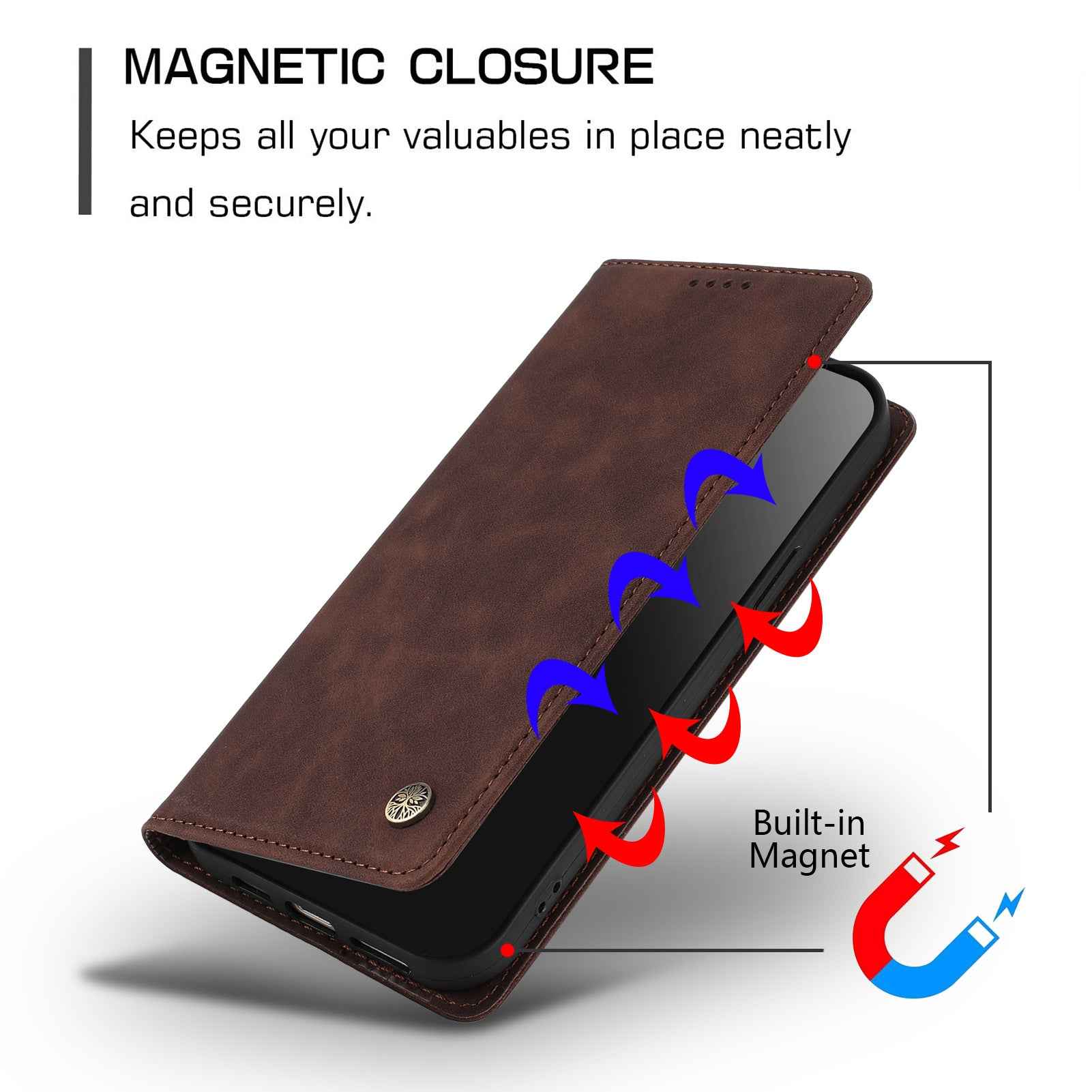 For Samsung Galaxy A57 5G Case HX RFID Blocking Wallet Stand Leather Flip Phone Cover - Brown