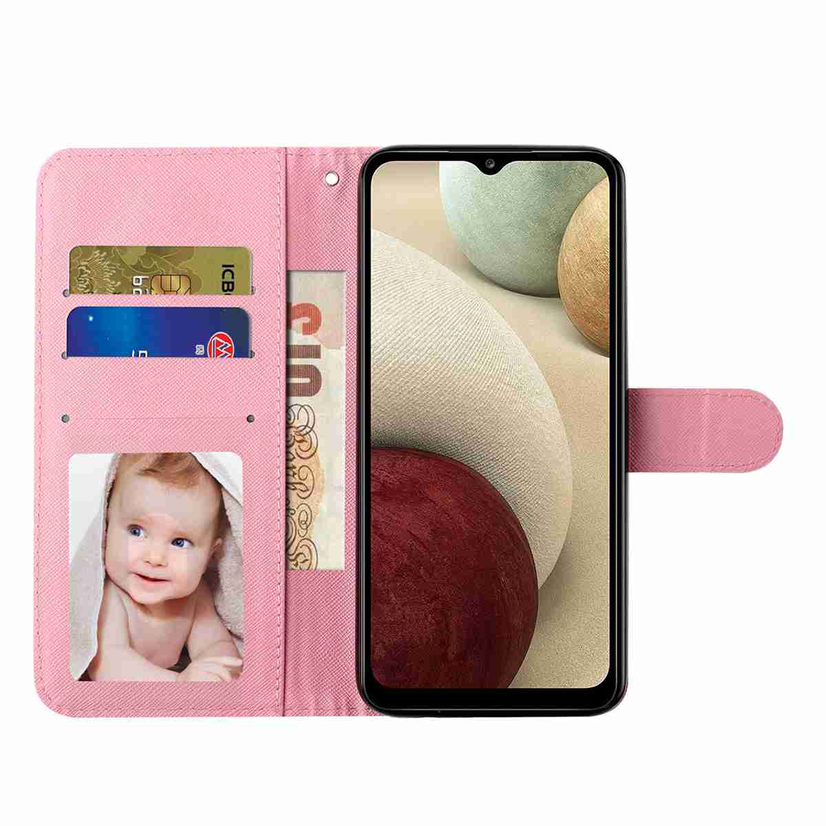 For Samsung Galaxy A57 5G Wallet Case 3D Pattern Printed Leather Phone Cover with Strap - Roses