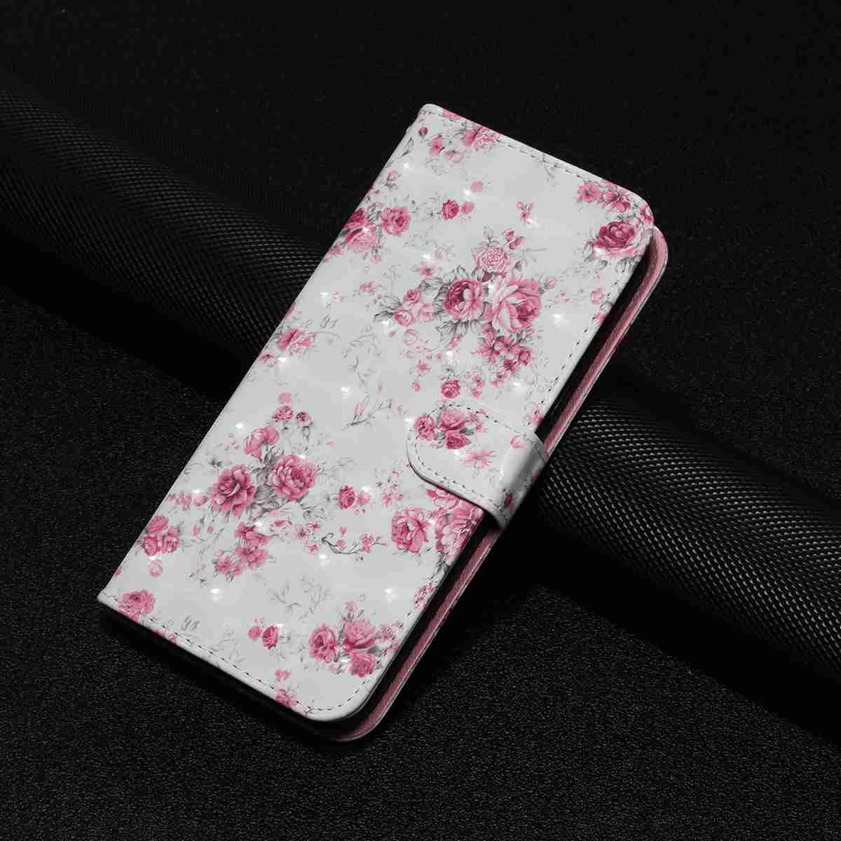 For Samsung Galaxy A57 5G Wallet Case 3D Pattern Printed Leather Phone Cover with Strap - Roses