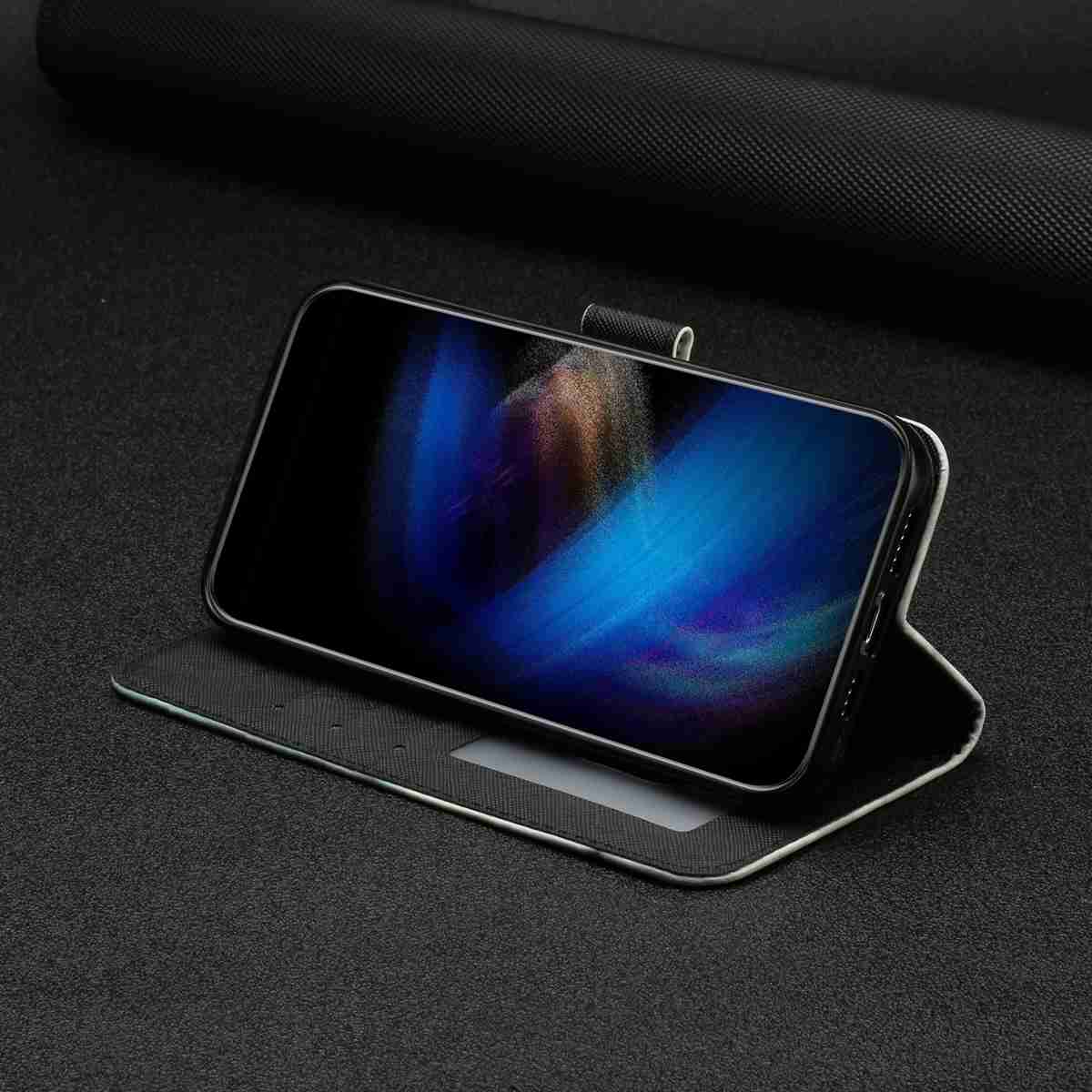 For Samsung Galaxy A57 5G Wallet Case 3D Pattern Printed Leather Phone Cover with Strap - Leopard