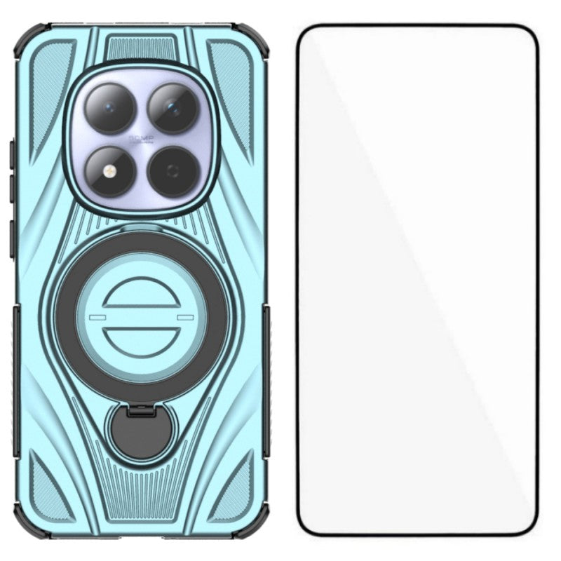For Xiaomi Redmi Note 15 Pro 5G (Global) WANLONFENG XH Series Kickstand Case with Screen Film, Drop Proof PC TPU Phone Cover - Baby Blue