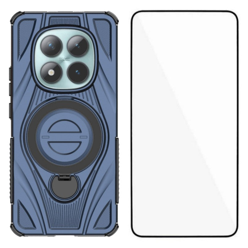 For Xiaomi Redmi Note 15 5G (Global) / Xiaomi Poco M8 5G WANLONFENG XH Series Kickstand Case with Screen Film, Drop Proof PC TPU Phone Cover - Sapphire