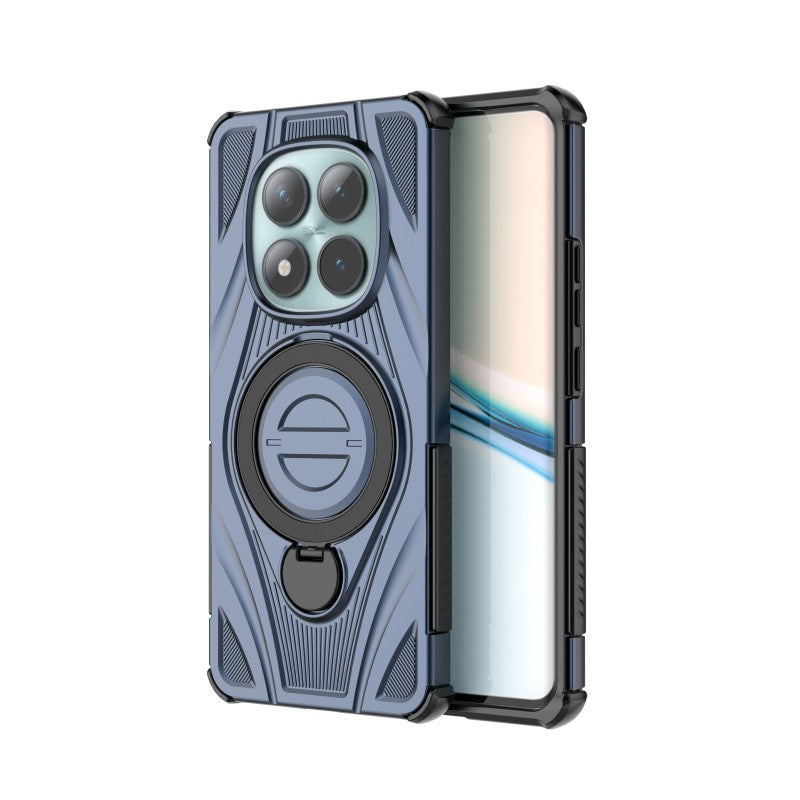 For Xiaomi Redmi Note 15 5G (Global) / Xiaomi Poco M8 5G WANLONFENG XH Series Kickstand Case with Screen Film, Drop Proof PC TPU Phone Cover - Sapphire