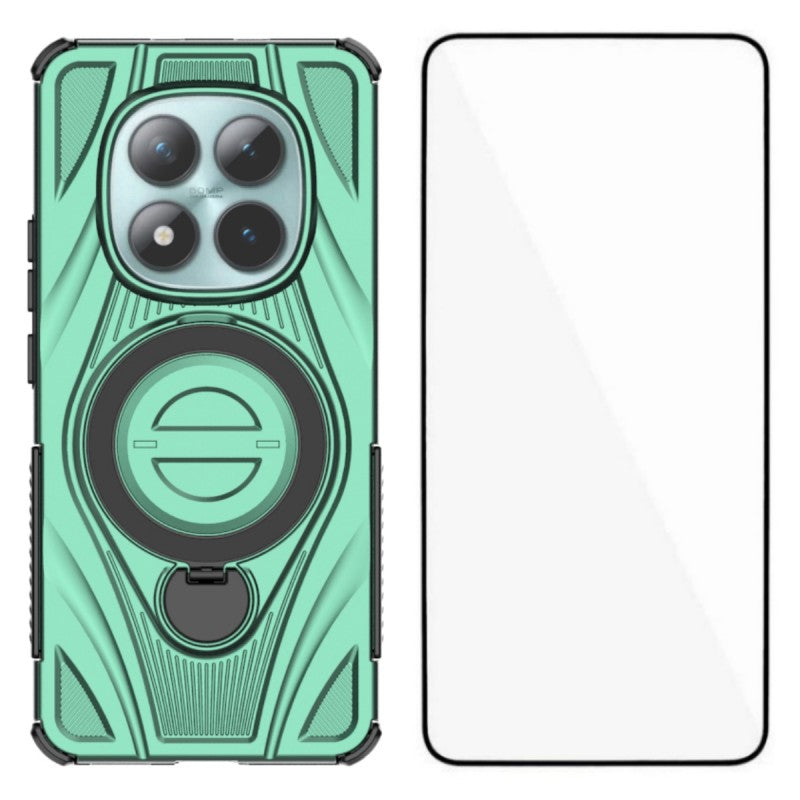 For Xiaomi Redmi Note 15 5G (Global) / Xiaomi Poco M8 5G WANLONFENG XH Series Kickstand Case with Screen Film, Drop Proof PC TPU Phone Cover - Green
