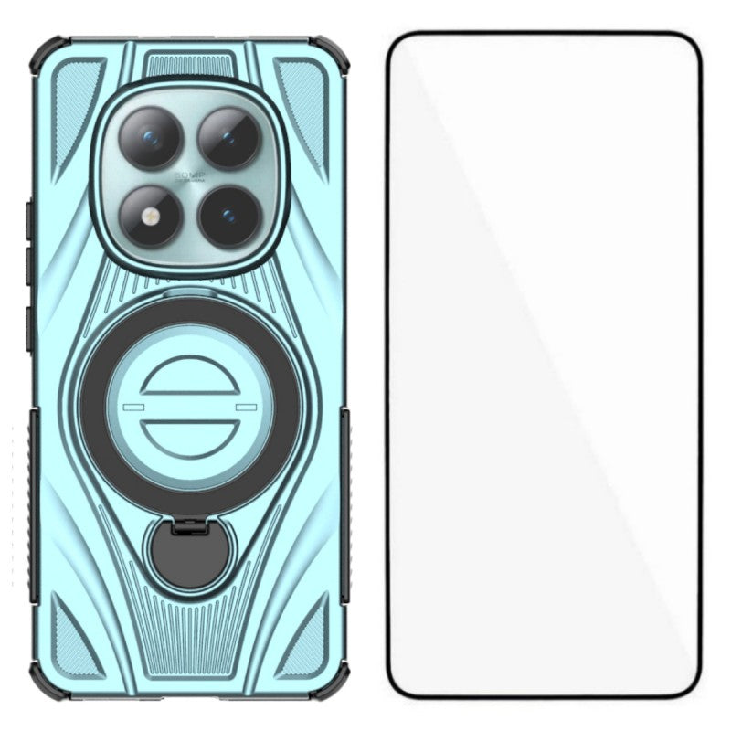For Xiaomi Redmi Note 15 5G (Global) / Xiaomi Poco M8 5G WANLONFENG XH Series Kickstand Case with Screen Film, Drop Proof PC TPU Phone Cover - Baby Blue