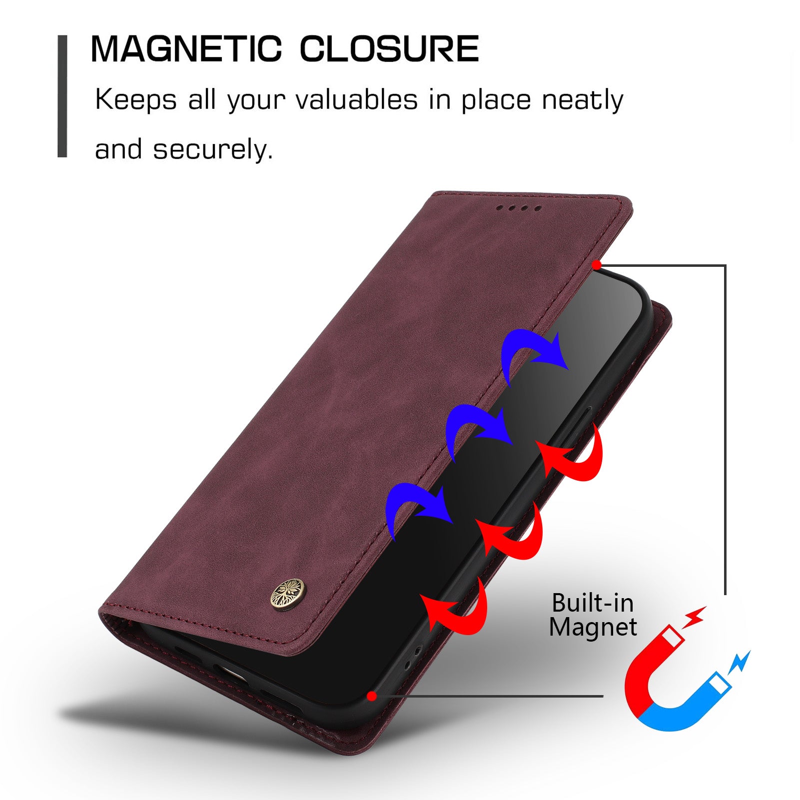 For Xiaomi Poco M8 Pro 5G / Xiaomi Redmi Note 15 Pro+ 5G (Global) Case HX RFID Blocking Wallet Stand Leather Flip Phone Cover - Wine Red