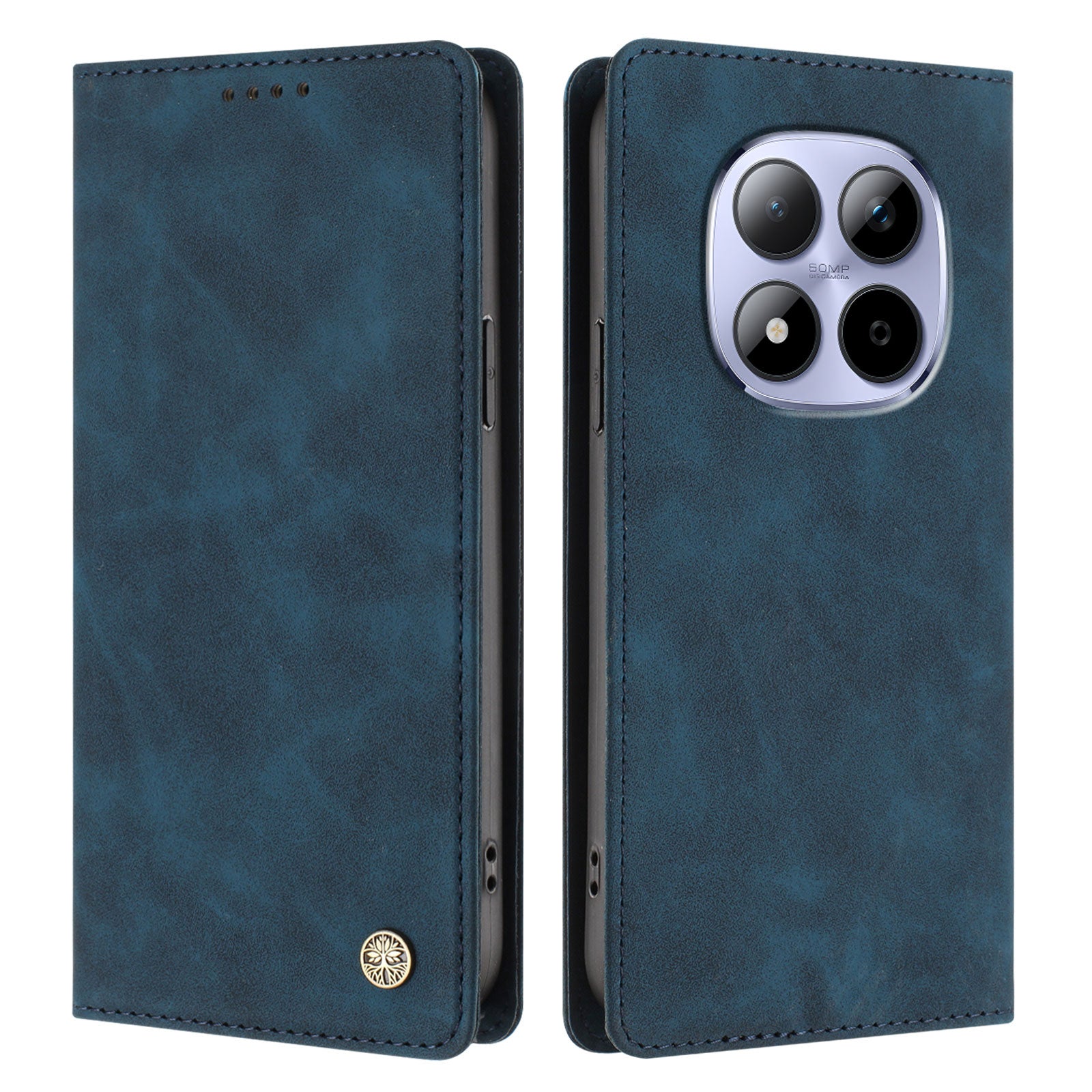 For Xiaomi Redmi Note 15 Pro 4G (Global) Case HX RFID Blocking Wallet Stand Leather Flip Phone Cover - Dark Blue