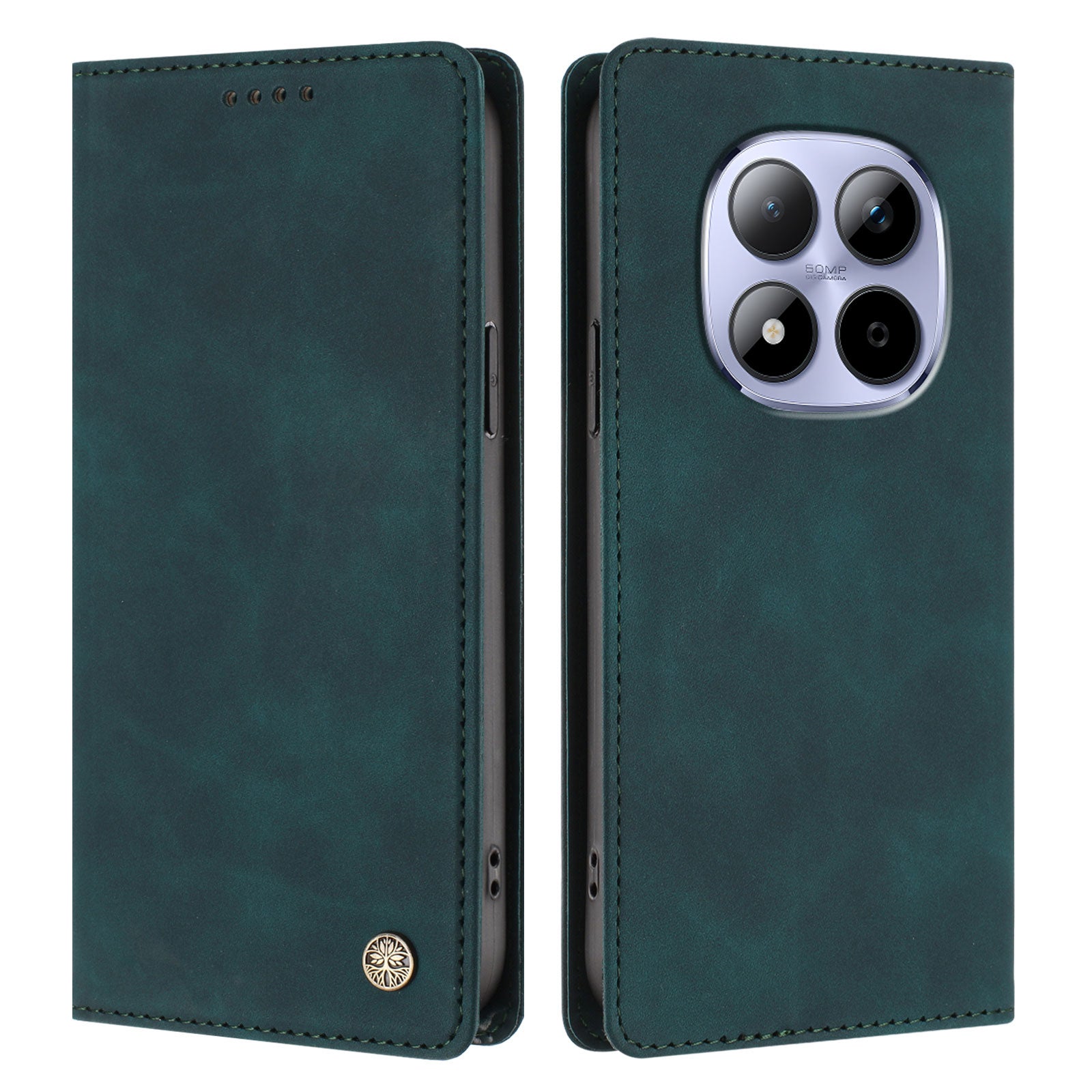 For Xiaomi Redmi Note 15 Pro 4G (Global) Case HX RFID Blocking Wallet Stand Leather Flip Phone Cover - Dark Green