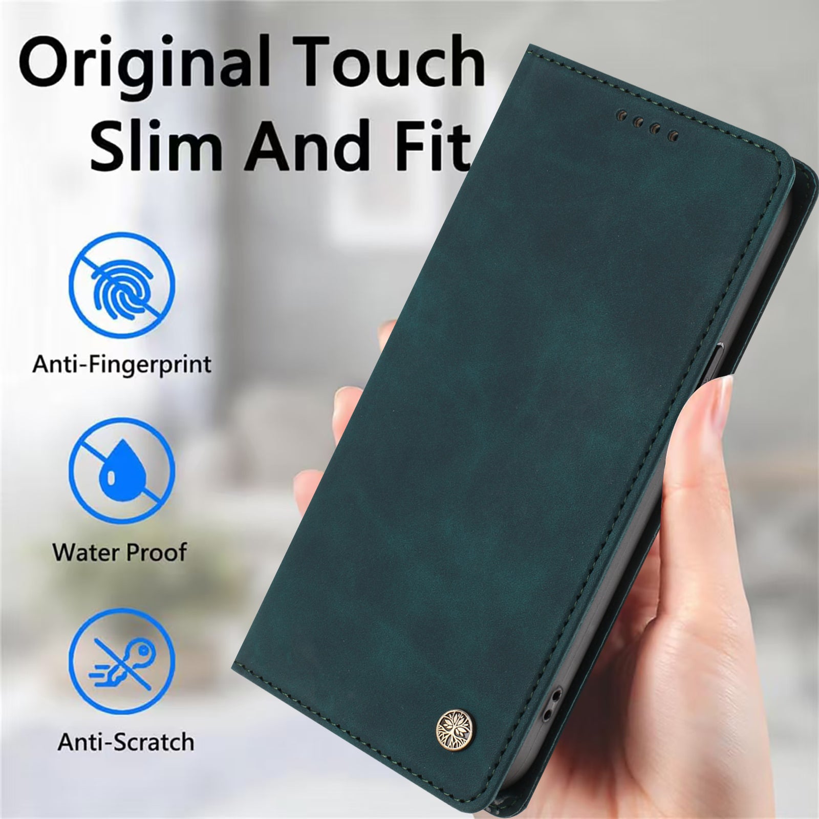 For Xiaomi Redmi Note 15 Pro 4G (Global) Case HX RFID Blocking Wallet Stand Leather Flip Phone Cover - Dark Green