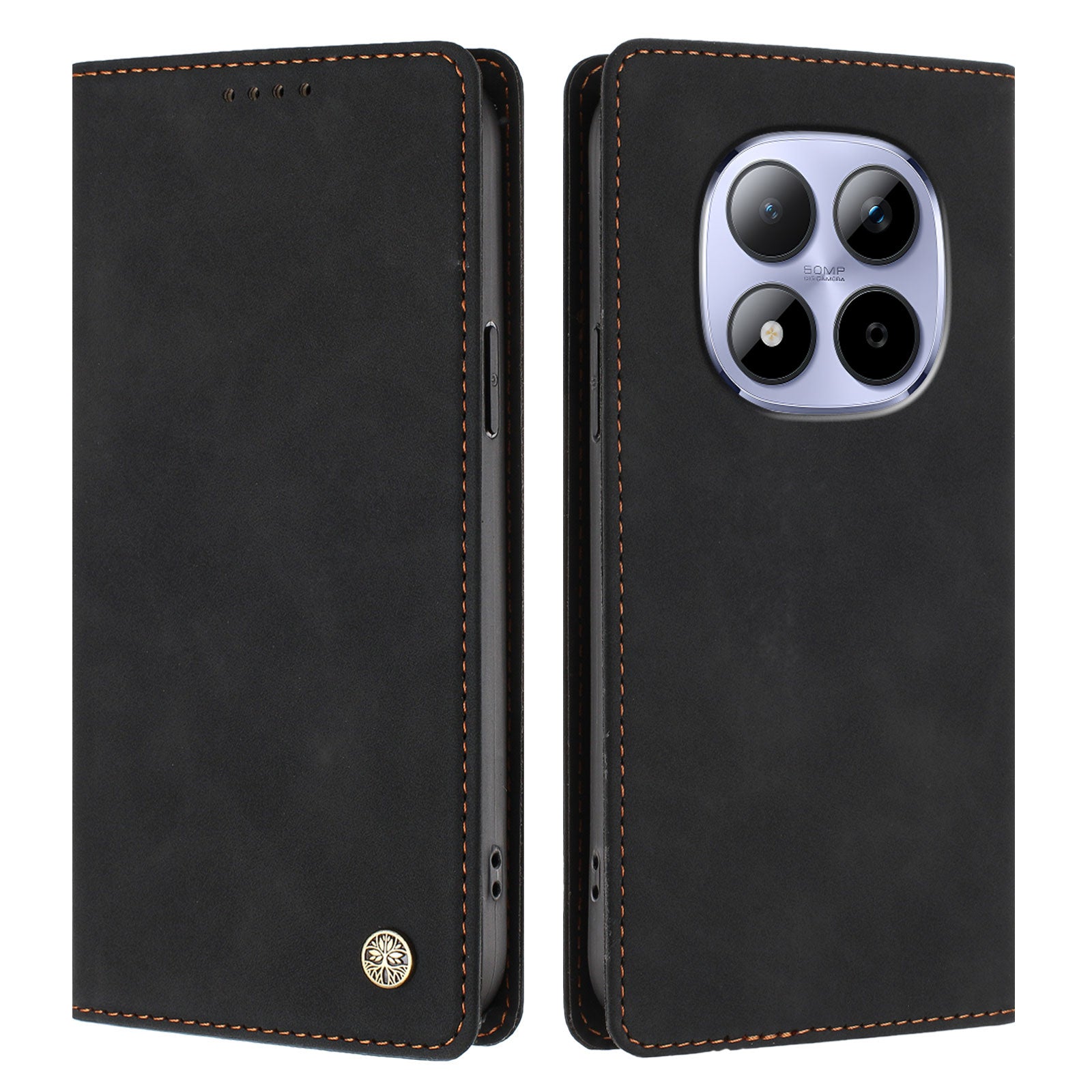 For Xiaomi Redmi Note 15 Pro 5G (Global) Case HX RFID Blocking Wallet Stand Leather Flip Phone Cover - Black