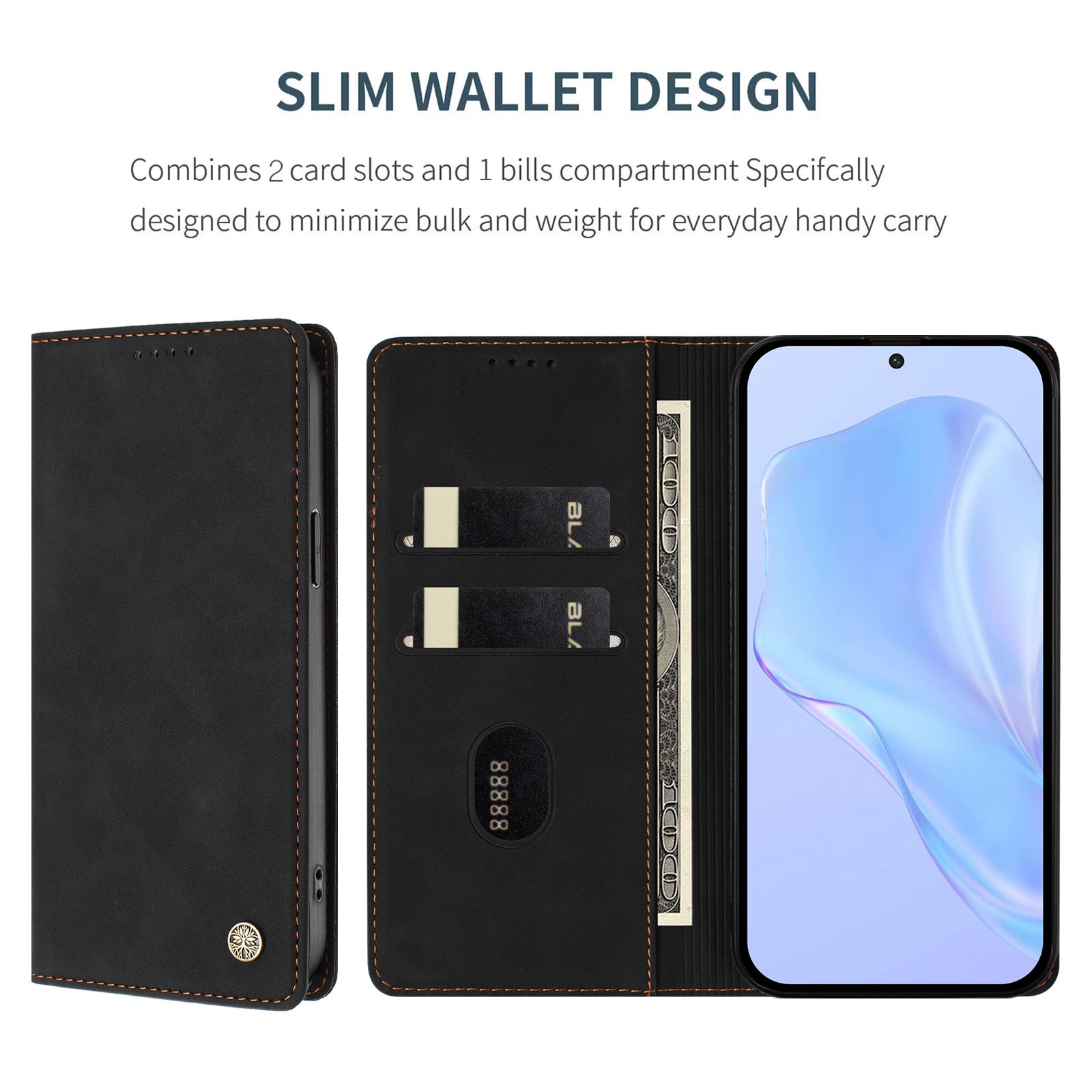 For Xiaomi Redmi Note 15 Pro 5G (Global) Case HX RFID Blocking Wallet Stand Leather Flip Phone Cover - Black