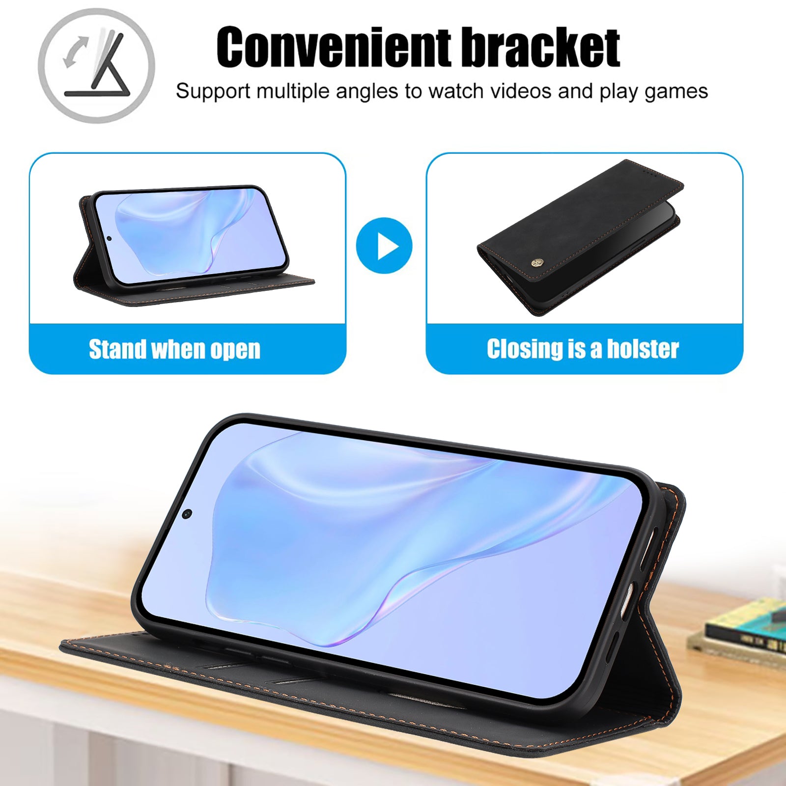 For Xiaomi Redmi Note 15 Pro 5G (Global) Case HX RFID Blocking Wallet Stand Leather Flip Phone Cover - Black