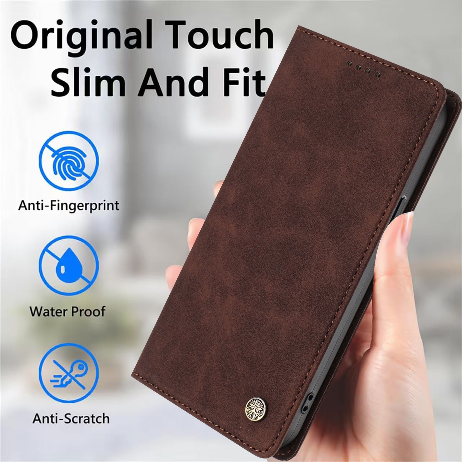 For Xiaomi Redmi Note 15 Pro 5G (Global) Case HX RFID Blocking Wallet Stand Leather Flip Phone Cover - Brown