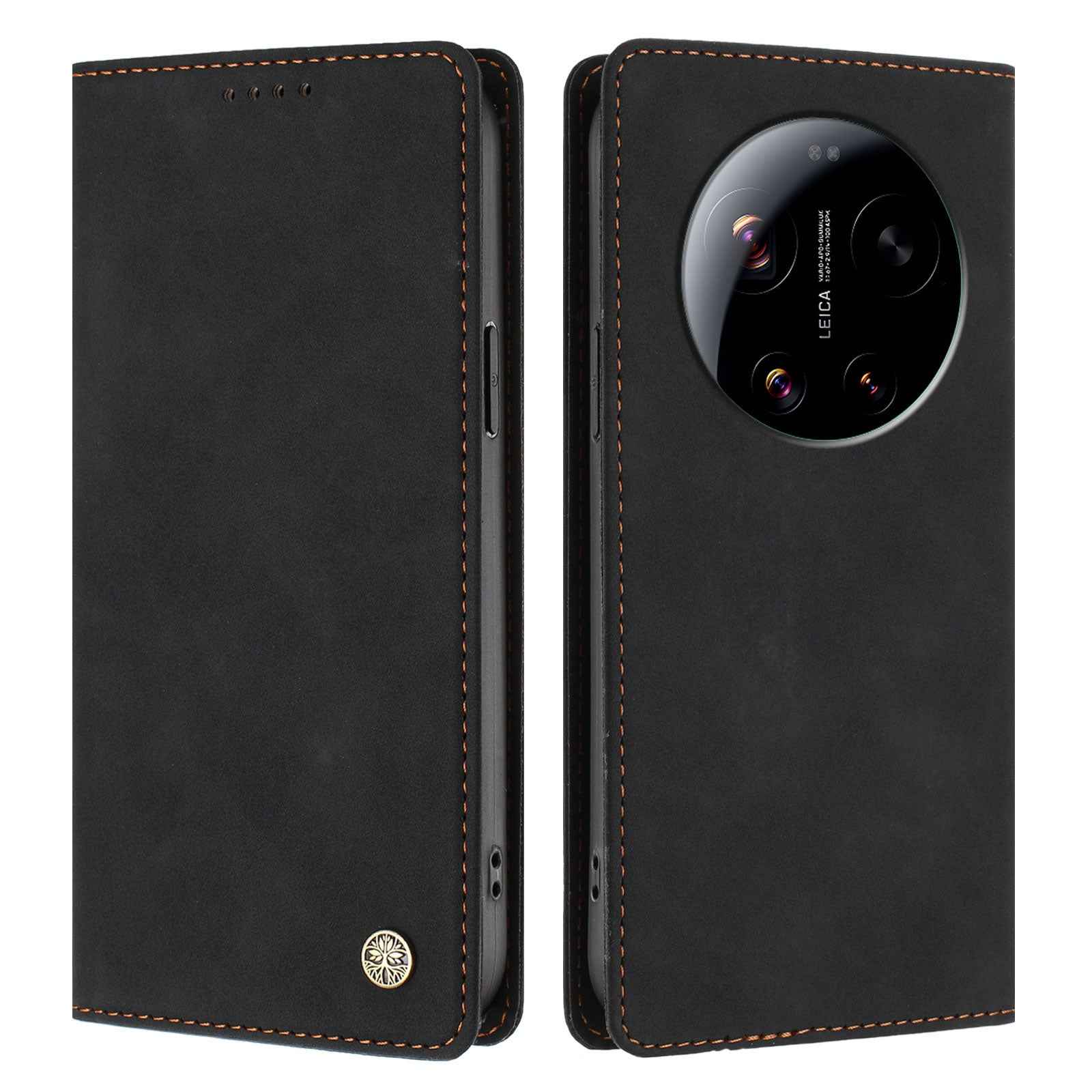 For Xiaomi 17 Ultra 5G Case HX RFID Blocking Wallet Stand Leather Flip Phone Cover - Black