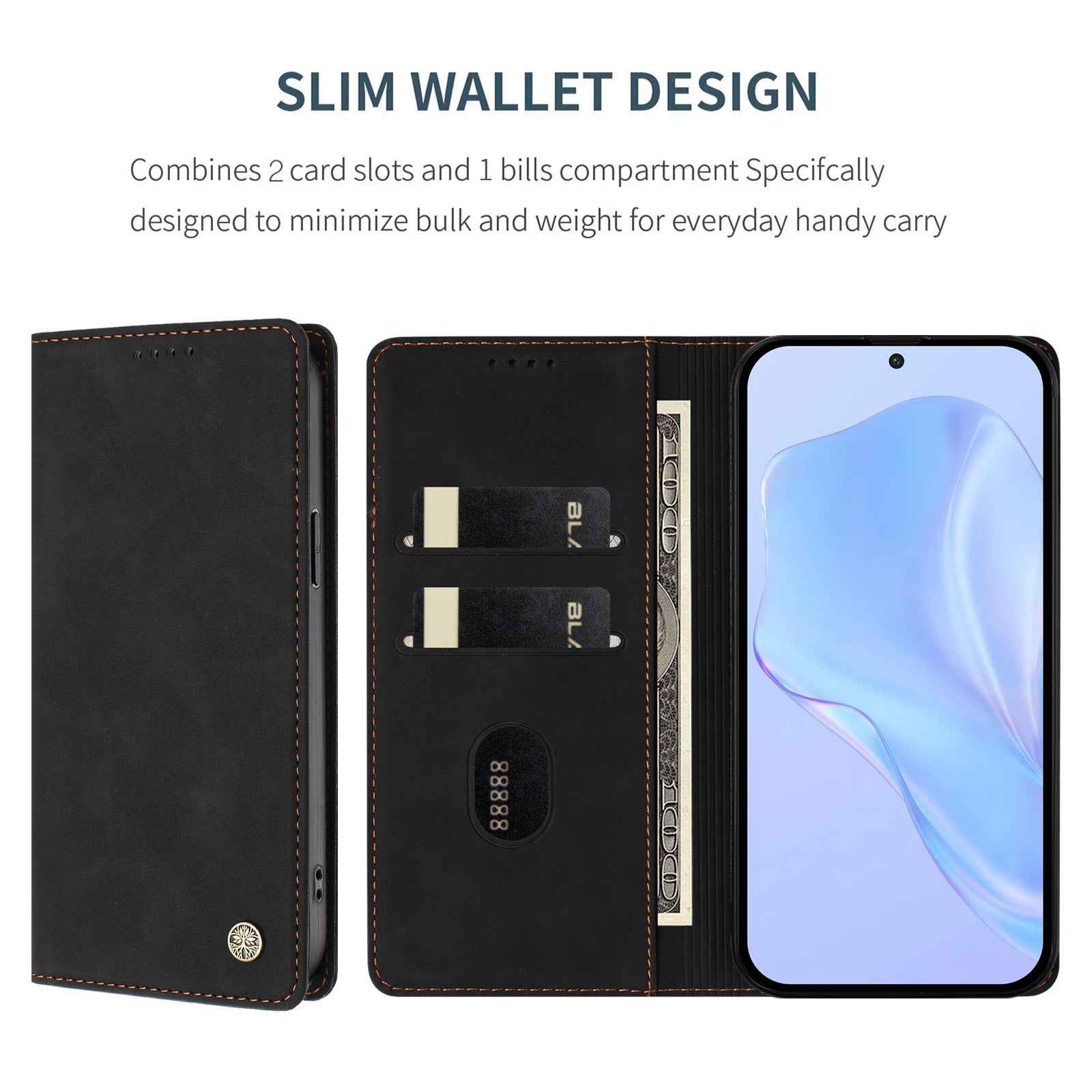 For Xiaomi 17 Ultra 5G Case HX RFID Blocking Wallet Stand Leather Flip Phone Cover - Black