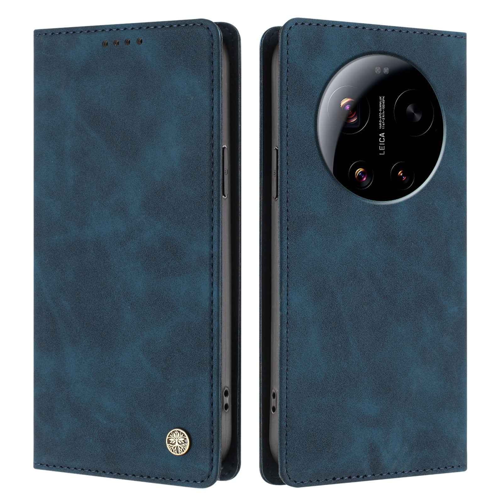 For Xiaomi 17 Ultra 5G Case HX RFID Blocking Wallet Stand Leather Flip Phone Cover - Dark Blue