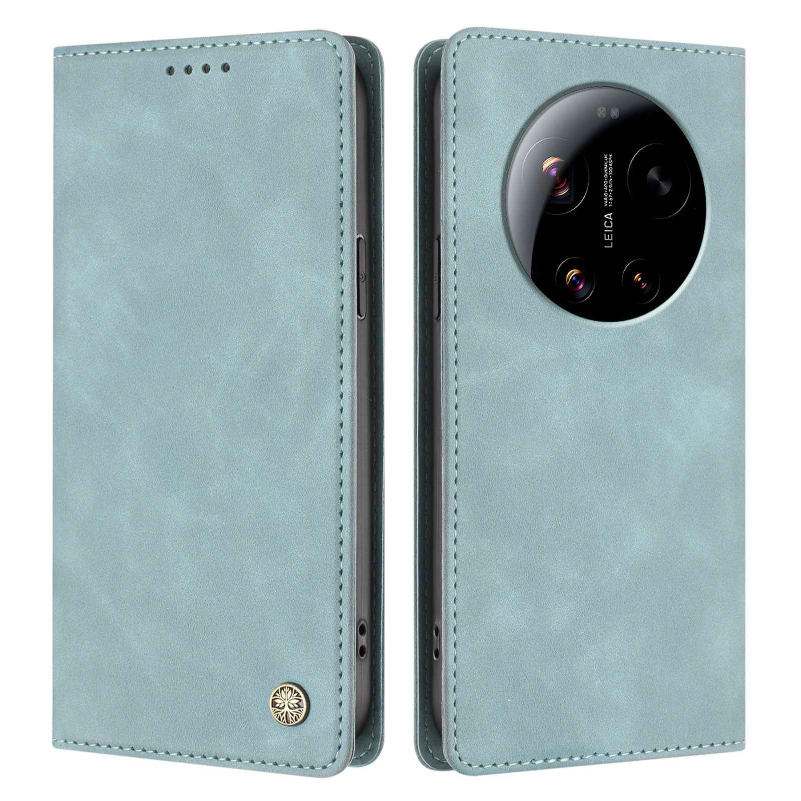 For Xiaomi 17 Ultra 5G Case HX RFID Blocking Wallet Stand Leather Flip Phone Cover - Lake Blue