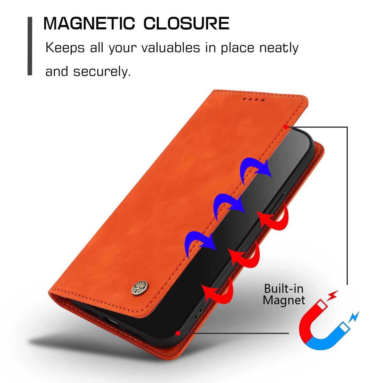 For Xiaomi 17 Ultra 5G Case HX RFID Blocking Wallet Stand Leather Flip Phone Cover - Orange
