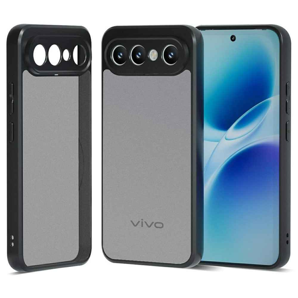 IBMRS Phone Case For vivo S50 Pro mini 5G  /  X300 FE 5G Soft TPU Frame Hard PC Back Anti-Fall Phone Cover - Matte Black