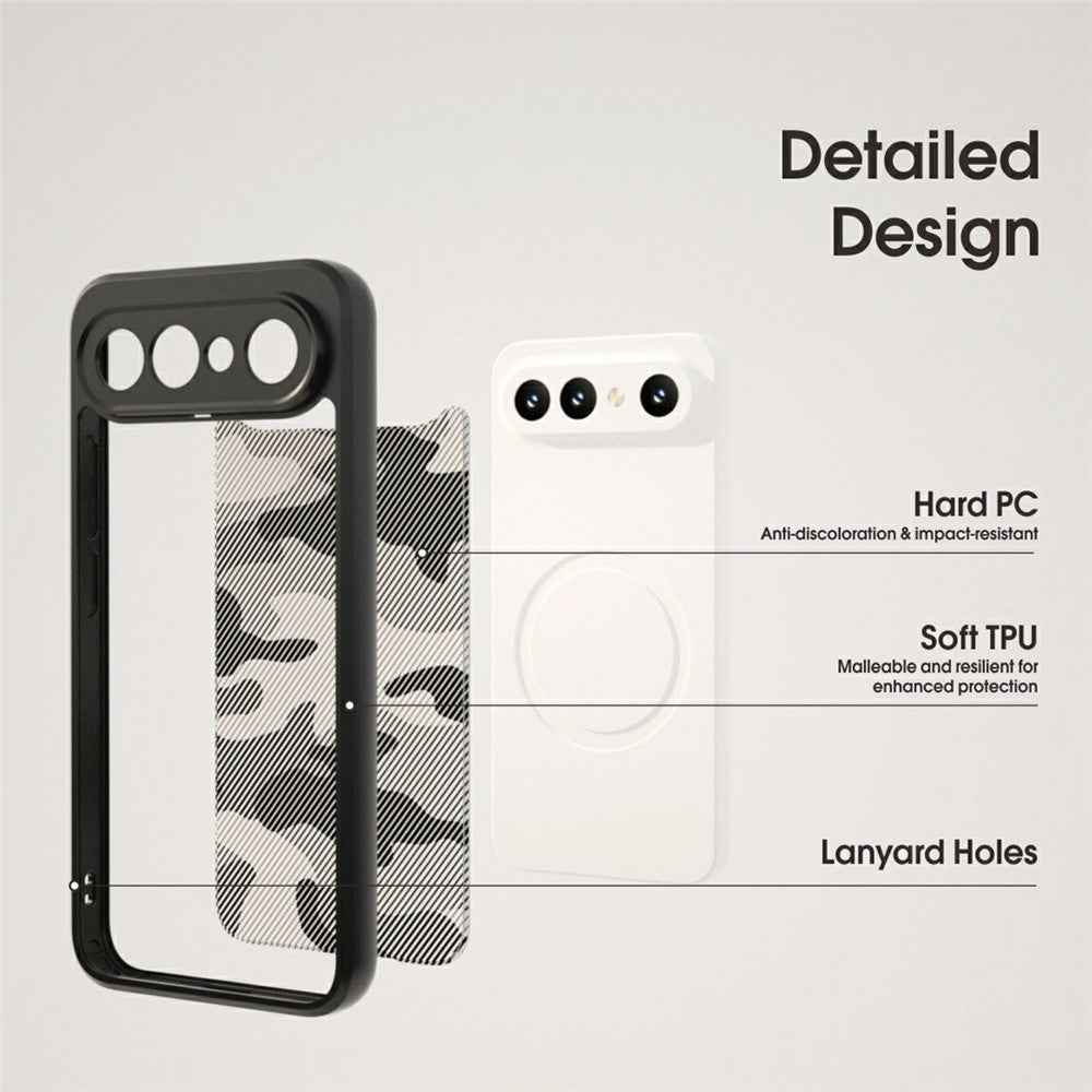 IBMRS Phone Case For vivo S50 Pro mini 5G  /  X300 FE 5G Soft TPU Frame Hard PC Back Anti-Fall Phone Cover - Matte Black