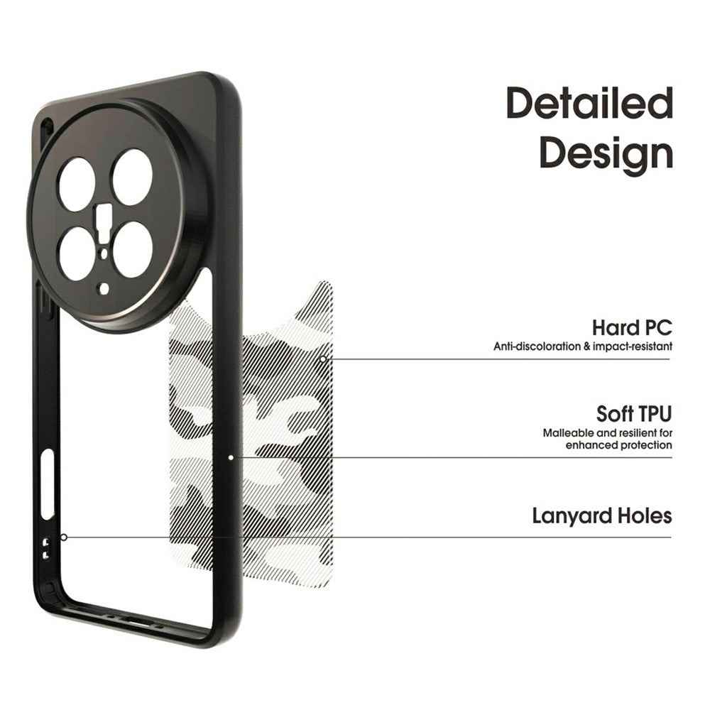 IBMRS For vivo X300 Pro 5G Case Soft TPU Frame Hard PC Back Anti-Fall Phone Cover - Matte Black
