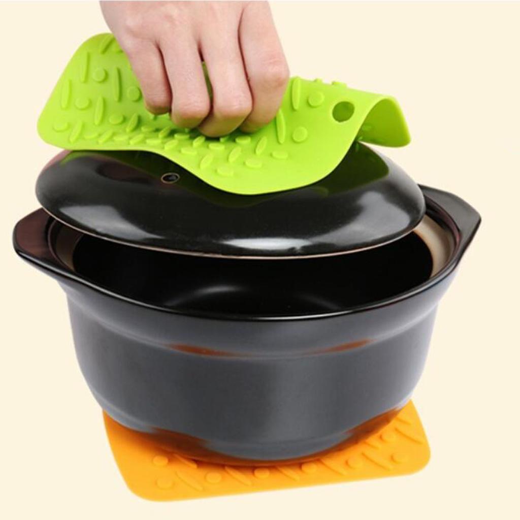 Cup Place Mat Hot Pot Holder Coffee Cup Insulated Trivet Mat Outdoor Green
