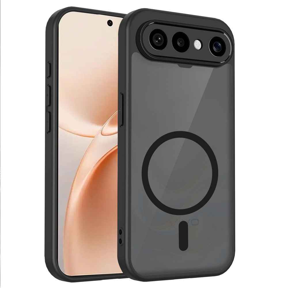 For vivo X300 FE 5G Magnetic Case Skin Touch Matte PC + TPU Anti-Drop Phone Cover - Black