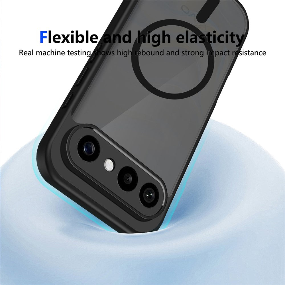 For vivo X300 FE 5G Magnetic Case Skin Touch Matte PC + TPU Anti-Drop Phone Cover - Black