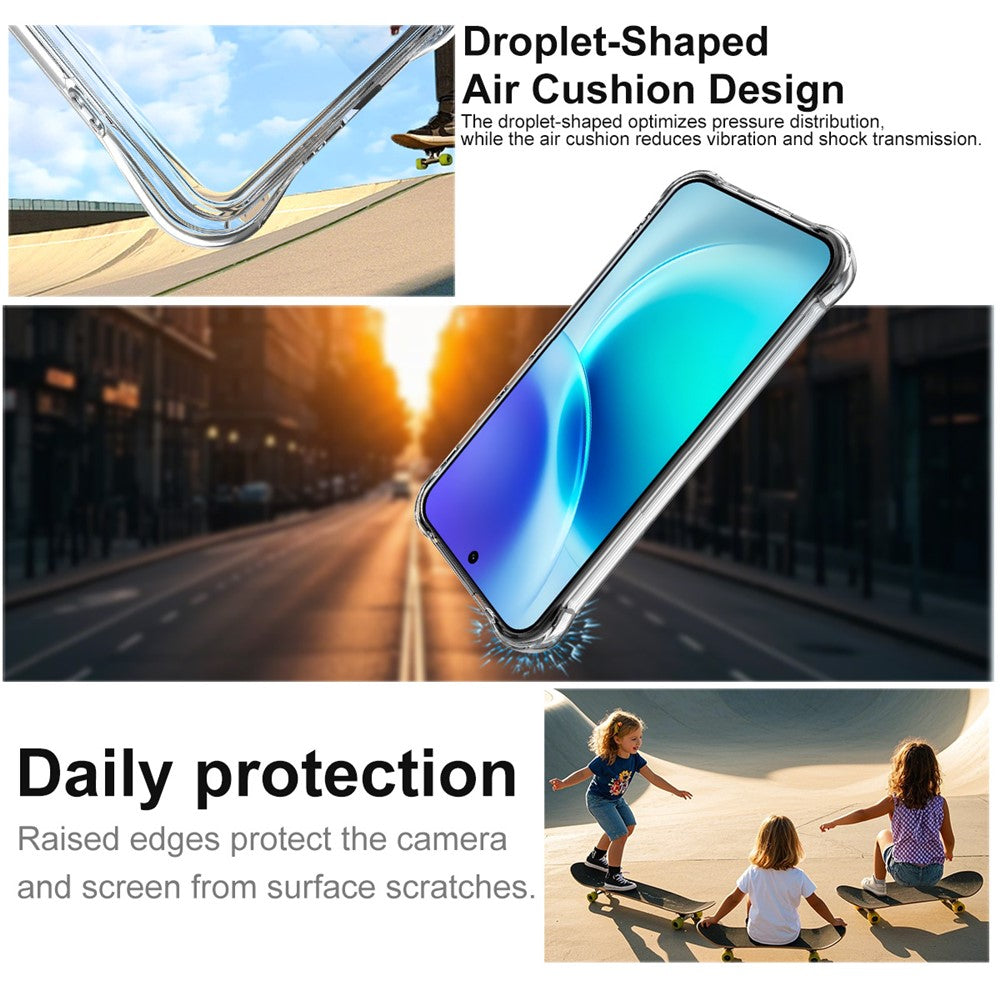 IMAK for vivo X300 5G Magnetic Case Airbag Shockproof Protection TPU Phone Cover - Transparent