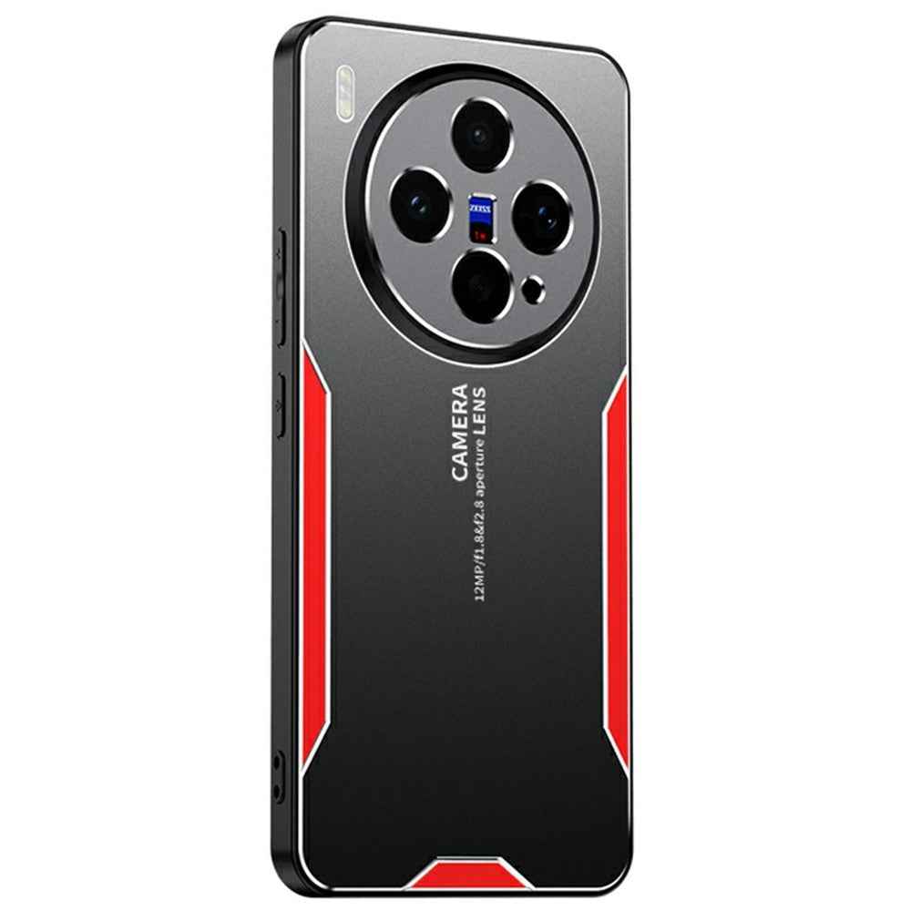 For vivo X300s 5G Phone Case Aluminium Alloy TPU PC Back Cover - Red