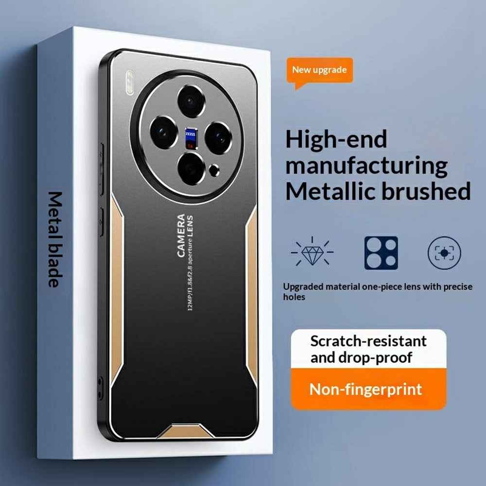 For vivo X300s 5G Phone Case Aluminium Alloy TPU PC Back Cover - Blue