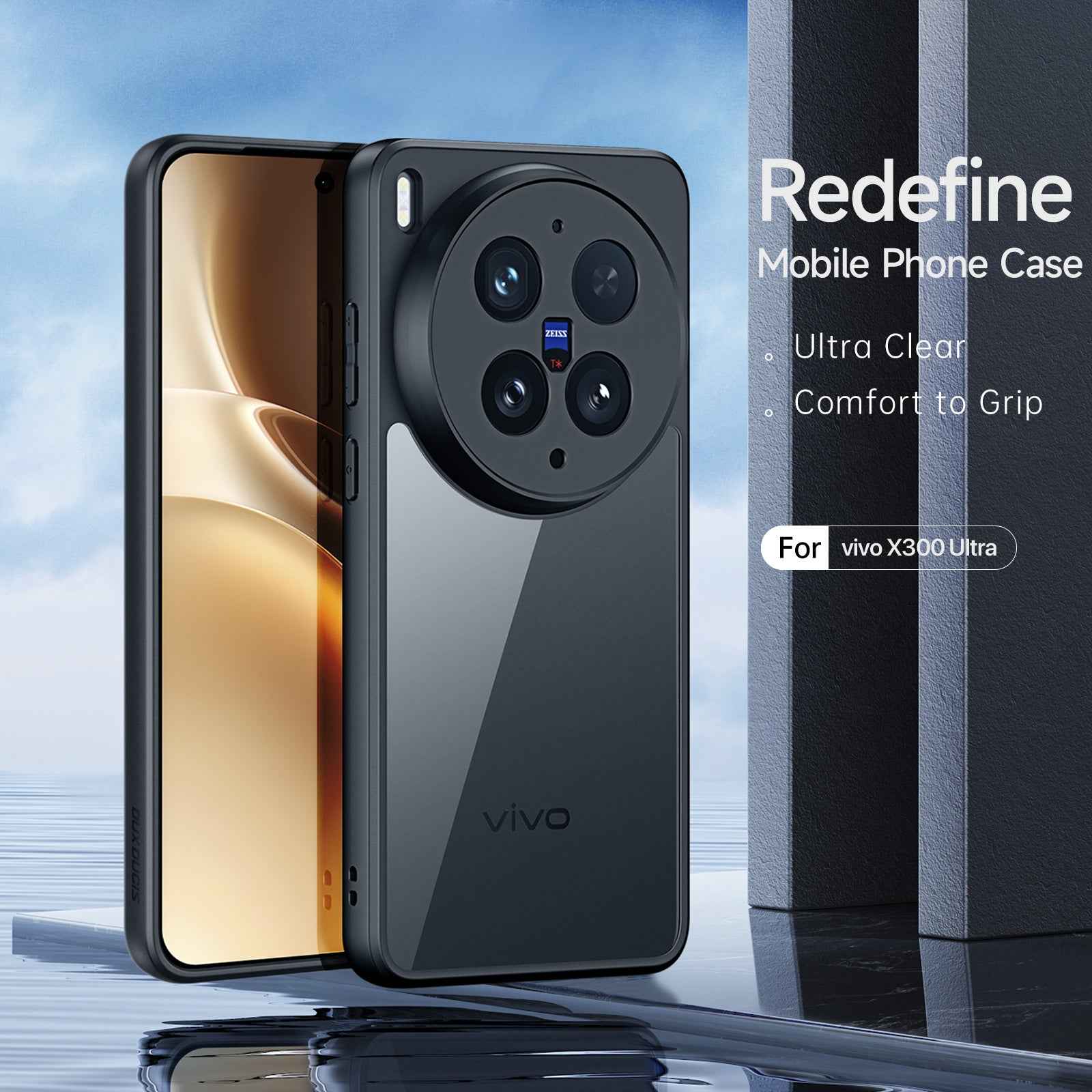 Dux Ducis For vivo X300 Ultra 5G Aimo Series PC + TPU Clear Back Phone Cover (REACH Certification) - Black