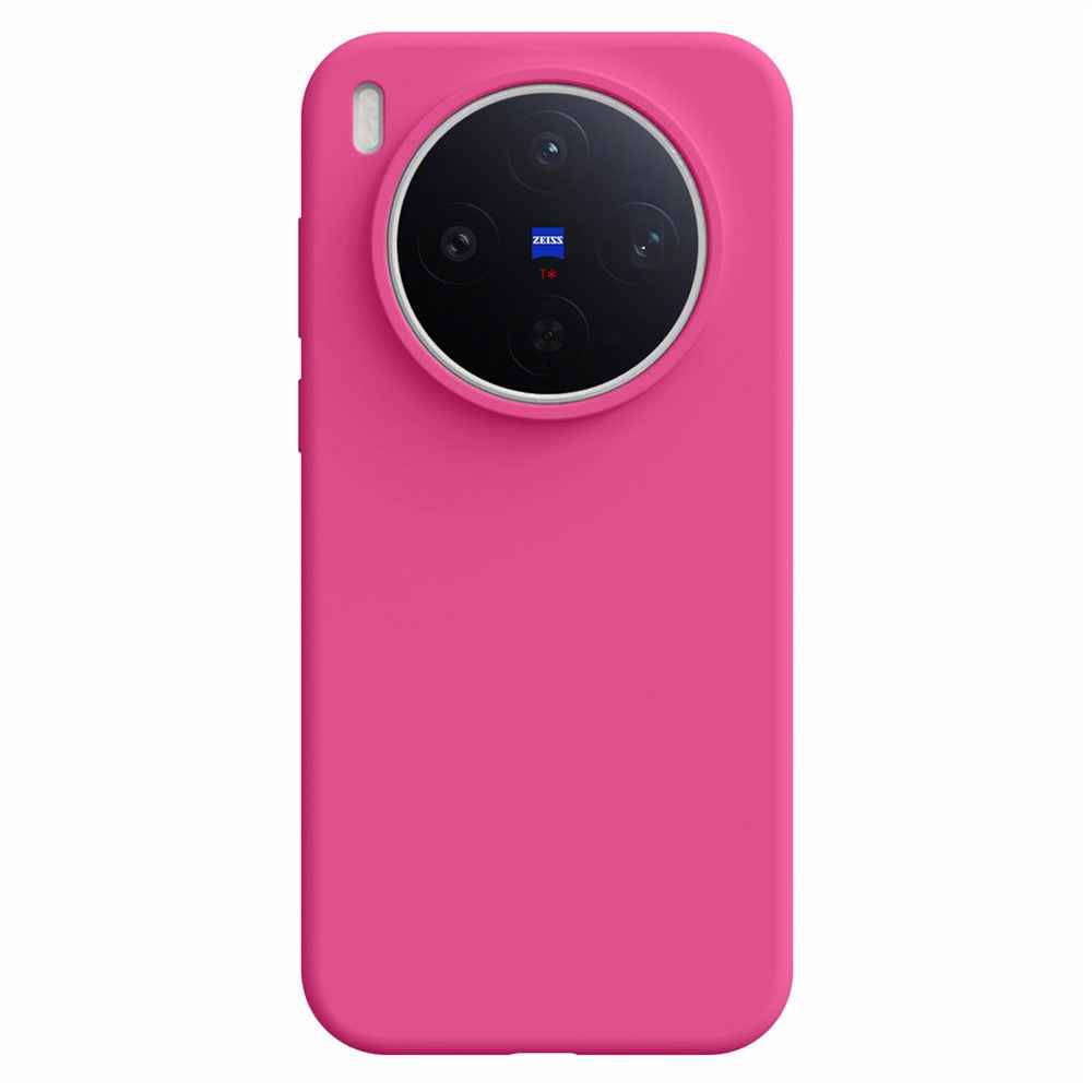 For vivo X300s 5G Case Skin-Friendly Liquid Silicone + PC Phone Cover - Hot Pink