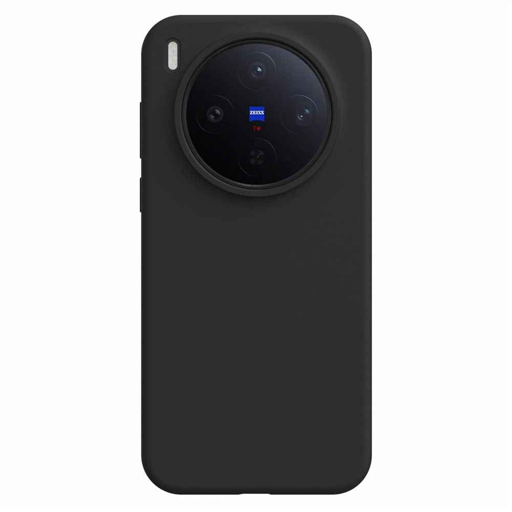 For vivo X300s 5G Case Skin-Friendly Liquid Silicone + PC Phone Cover - Black