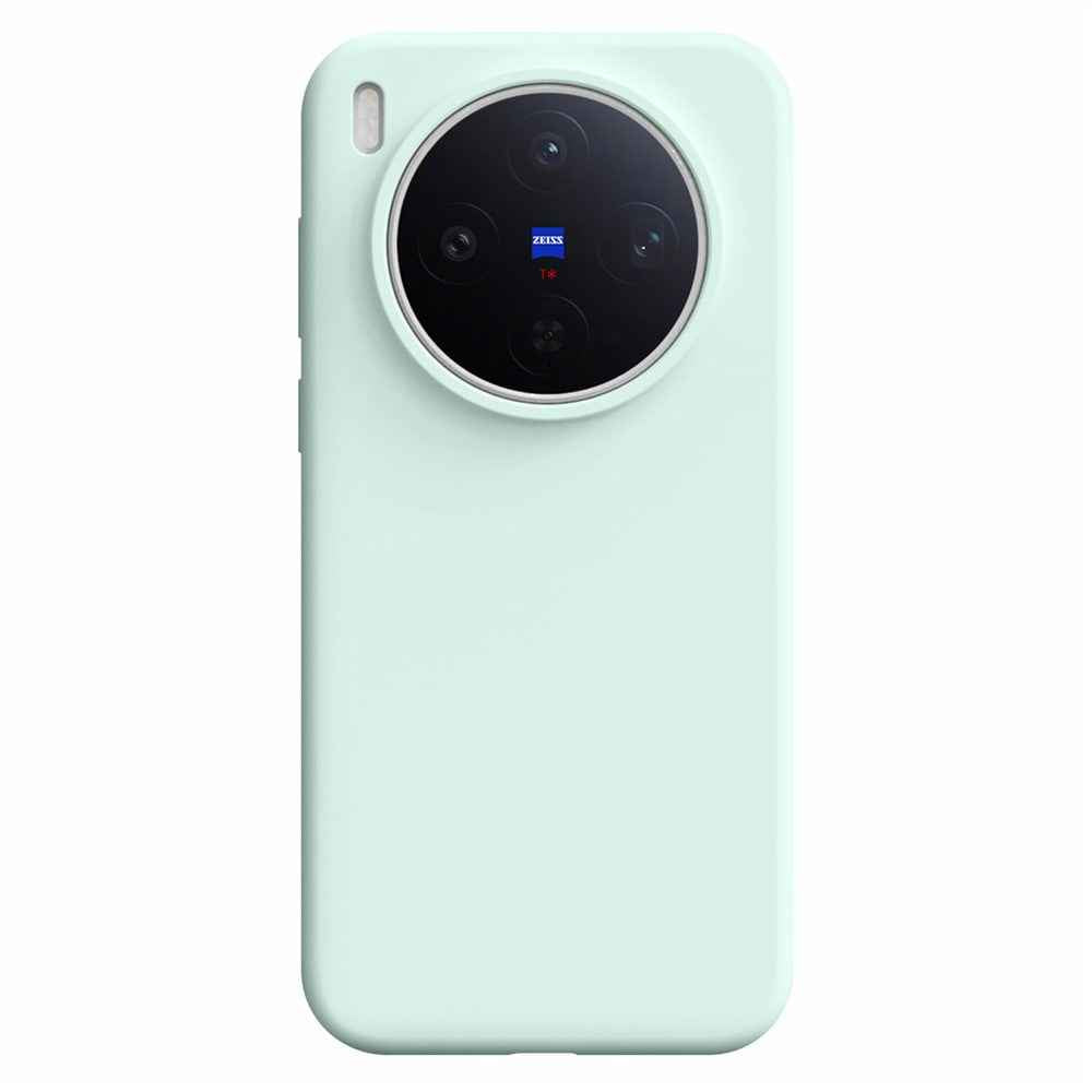 For vivo X300s 5G Case Skin-Friendly Liquid Silicone + PC Phone Cover - Light Green