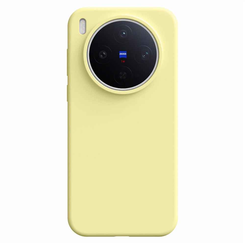 For vivo X300s 5G Case Skin-Friendly Liquid Silicone + PC Phone Cover - Light Yellow